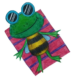 Стикер Лягушмель @hudozhnikOS - 5