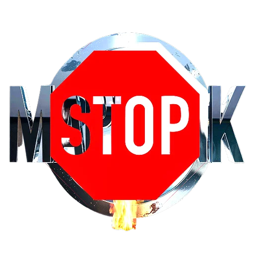 text stop sign signage