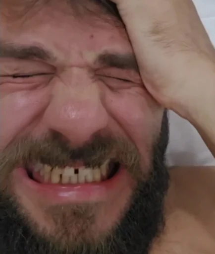 person human beard human face