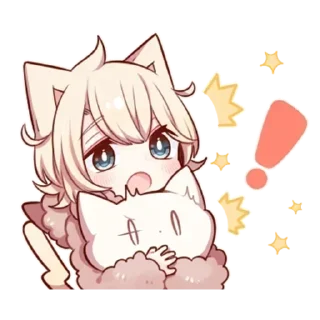 Sticker Сонная нэко @StickersPackRobot - 5