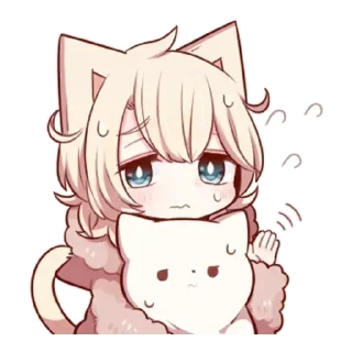 Sticker Сонная нэко @StickersPackRobot - 8