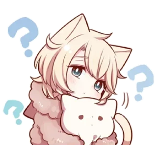 Sticker Сонная нэко @StickersPackRobot - 2