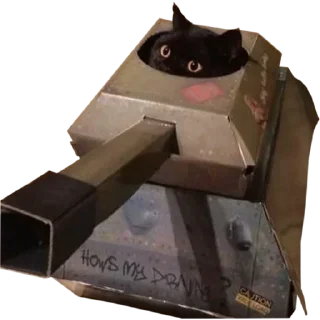 Sticker Funny cats #432 @StickersPackRobot - 0