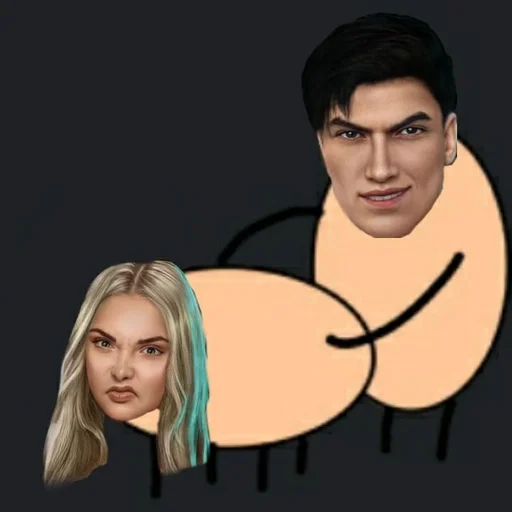 человеческое лицо мультфильм женщина