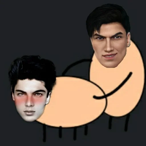 человеческое лицо эскиз мультфильм