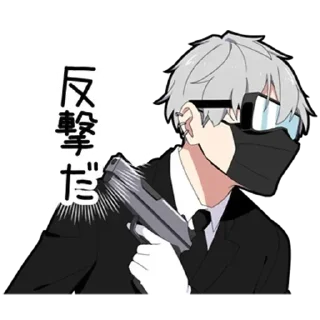 Sticker Молчаливый парень - @evangelioncik - 2