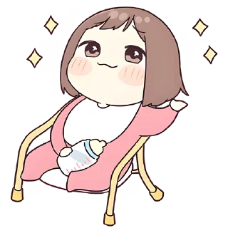 Sticker Малышка-чан @nyasticks - 9