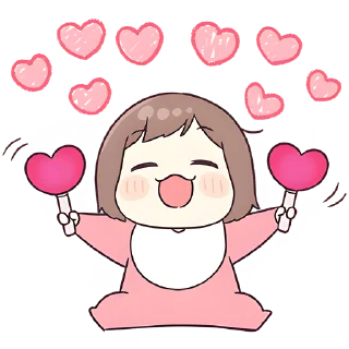 Sticker Малышка-чан @nyasticks - 2