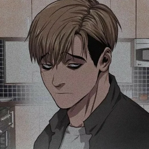 cartoon human face manga