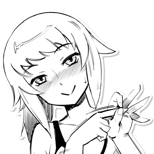 аниме эскиз иллюстрация