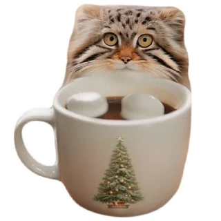 Sticker Winter Manul @animalplantspb - 4