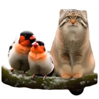 Sticker Winter Manul @animalplantspb - 9