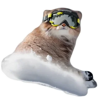 Sticker Winter Manul @animalplantspb - 2