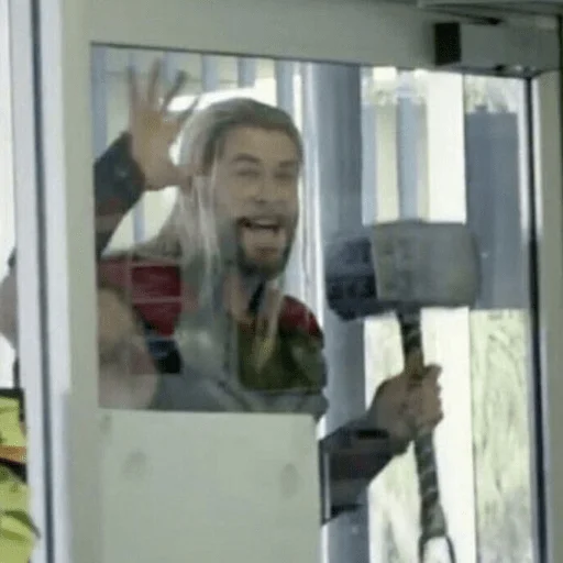 human face person window