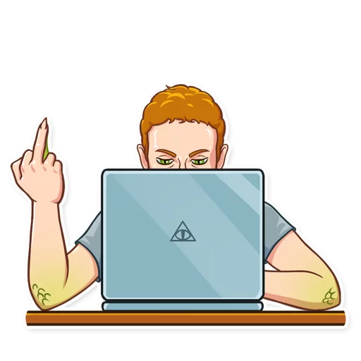 cartoon computer laptop