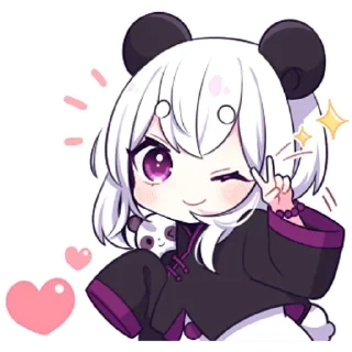 Стикер ᯤ Panda Girl┇@MaximXStore - 6