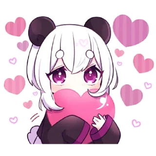 Стикер ᯤ Panda Girl┇@MaximXStore - 4