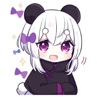 Стикер ᯤ Panda Girl┇@MaximXStore - 0