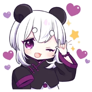 Стикер ᯤ Panda Girl┇@MaximXStore - 8