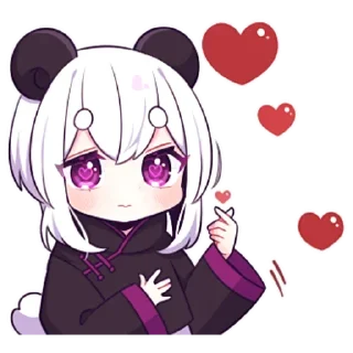 Стикер ᯤ Panda Girl┇@MaximXStore - 11