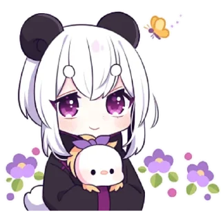 Стикер ᯤ Panda Girl┇@MaximXStore - 3