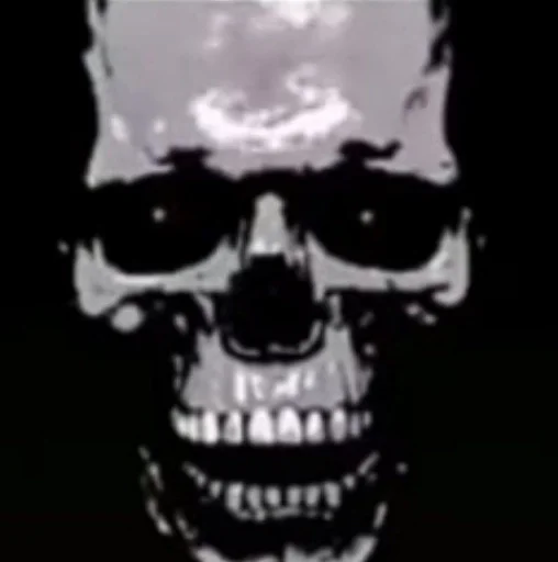 череп кость чёрный