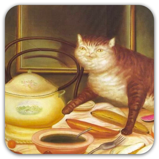 Medieval Cats - painting