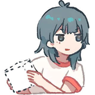 Sticker Медуза-тян 2 @Nyasticks - 1