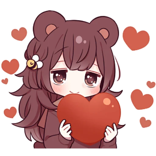 Sticker Медведица-тян @nyasticks - 11