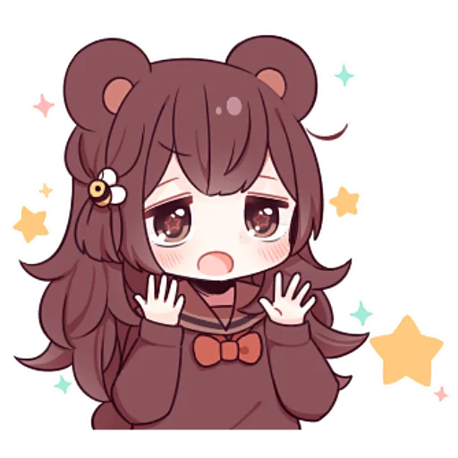 Sticker Медведица-тян @nyasticks - 8