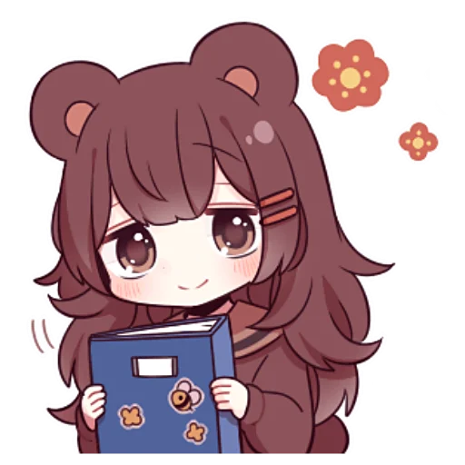 Sticker Медведица-тян @nyasticks - 7