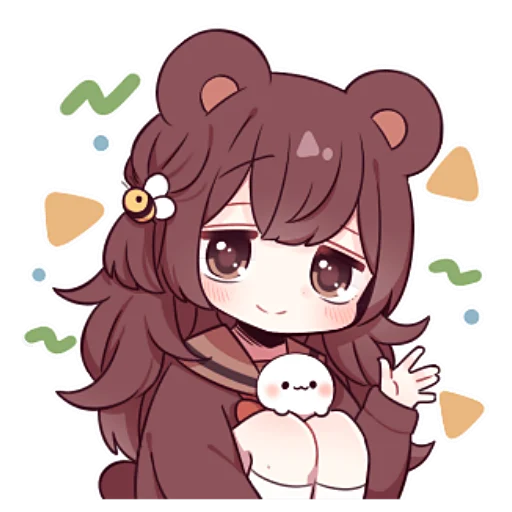 Sticker Медведица-тян @nyasticks - 6