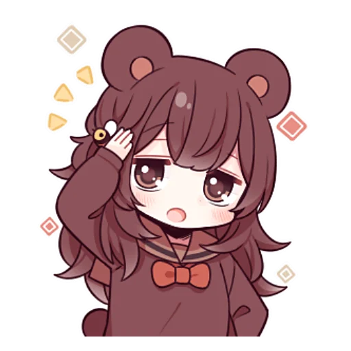 Sticker Медведица-тян @nyasticks - 5