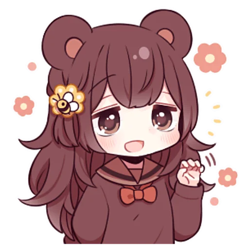 Sticker Медведица-тян @nyasticks - 4