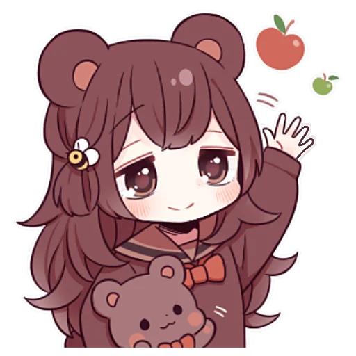 Sticker Медведица-тян @nyasticks - 3