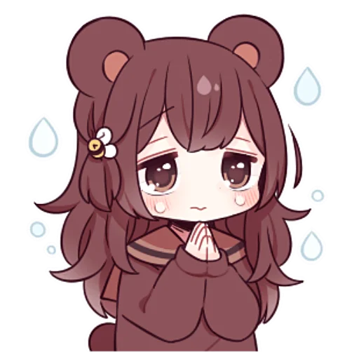 Sticker Медведица-тян @nyasticks - 1