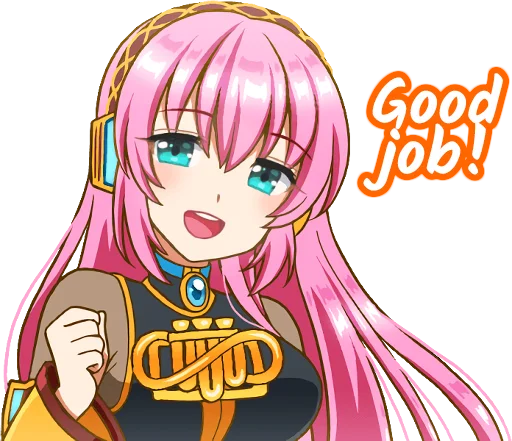 Стикер Megurine Luka|AIKURI|@GiStickers - 1