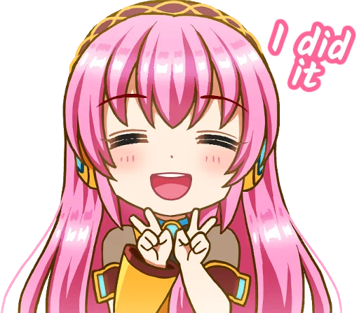 Стикер Megurine Luka|AIKURI|@GiStickers - 0