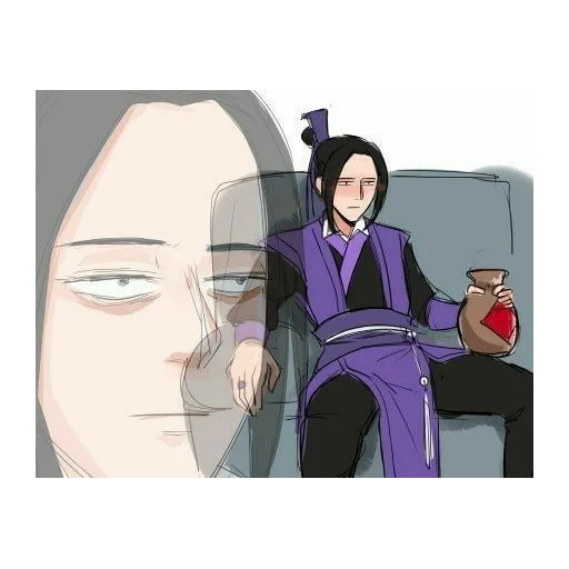 human face anime illustration