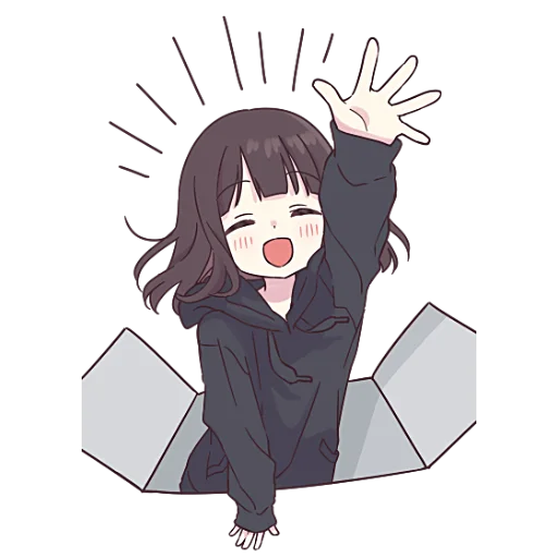 Стикер Менхера-чан (большая) @nyasticks - 8