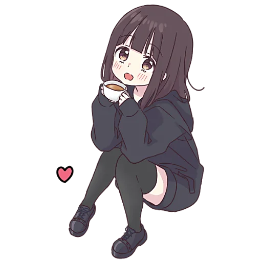 Стикер Менхера-чан (большая) @nyasticks - 3