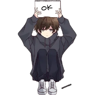 Стикер Менхера-кун (BIG) @Nyasticks - 10