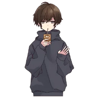 Стикер Менхера-кун (BIG) @Nyasticks - 3