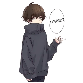 Стикер Менхера-кун (BIG) @Nyasticks - 4