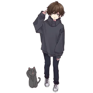 Стикер Менхера-кун (BIG) @Nyasticks - 2