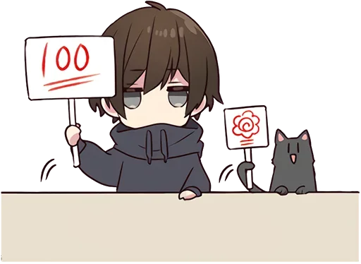 Стикер Менхера-кун 3 @nyasticks - 10