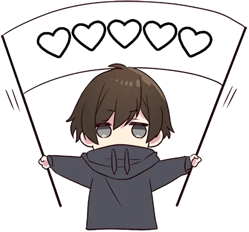 Стикер Менхера-кун 3 @nyasticks - 2