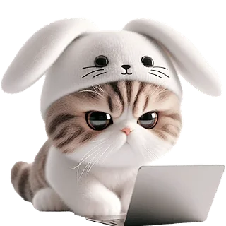 Sticker Мяу-кролик @Nyasticks - 3