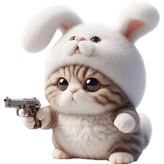 Sticker Мяу-кролик @Nyasticks - 1