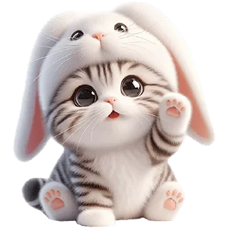 Sticker Мяу-кролик @Nyasticks - 7